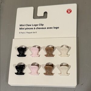 Lululemon Mini Claw Logo Clips - 8 Pack NWT